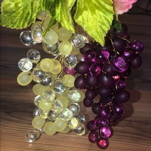 Vintage MCM Decorative Glass / Lucite Grape Clusters